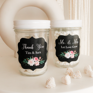 Mini Mason Jars - Floral Garden
